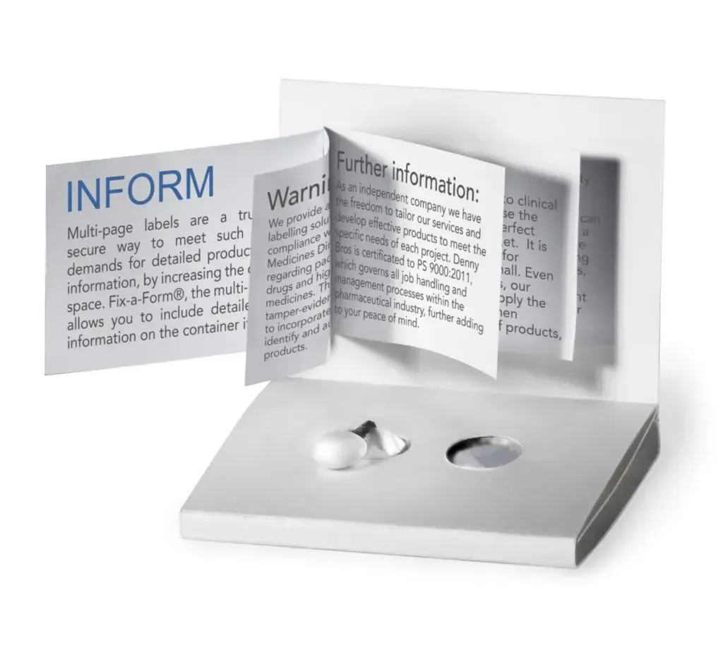 మెడిసిన్ ఫోల్డ్ అవుట్ లేబుల్స్